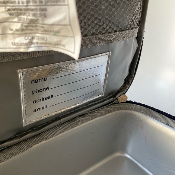 Pottery Barn Kids Navy Dinosaur Skeleton Lunch Box Tote - Picture 11 of 14